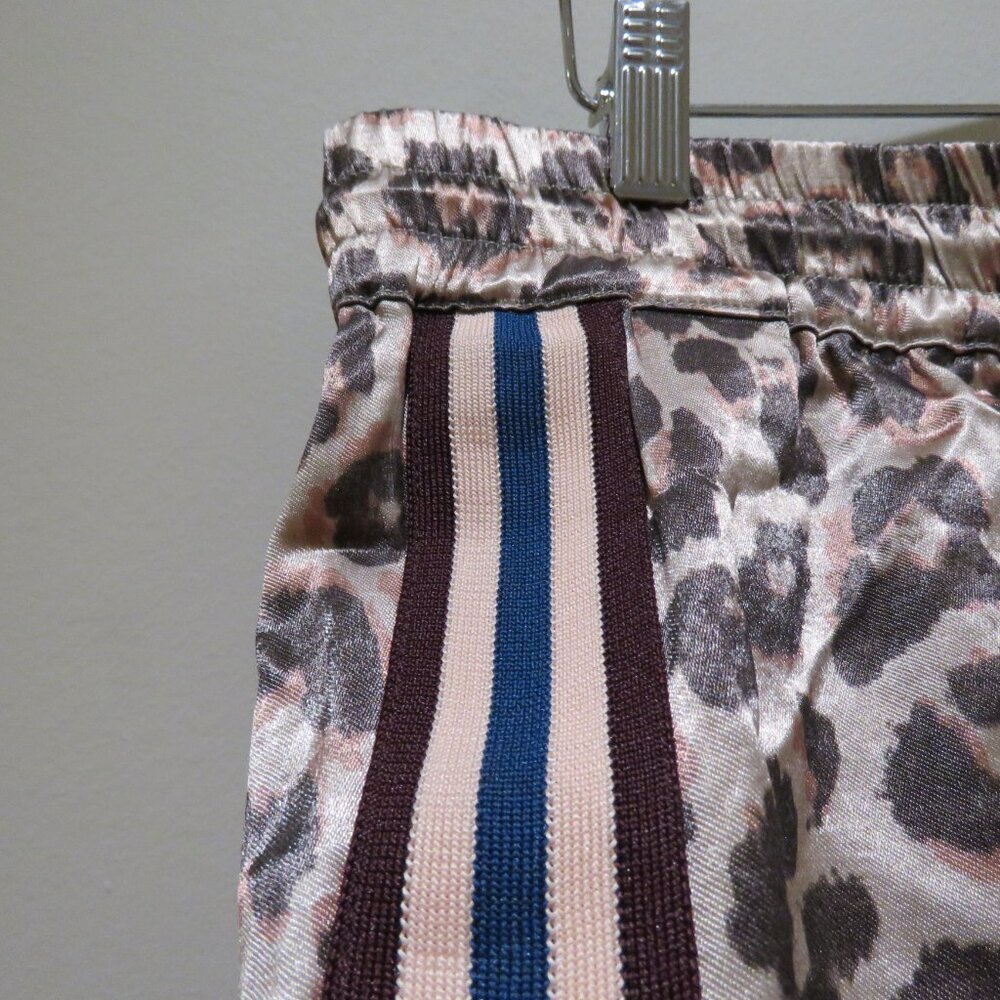 MOTHER The Lounger Ankle Pants in Wildcat Satin Leopard Print Large Mob Wife - Picture 6 of 15